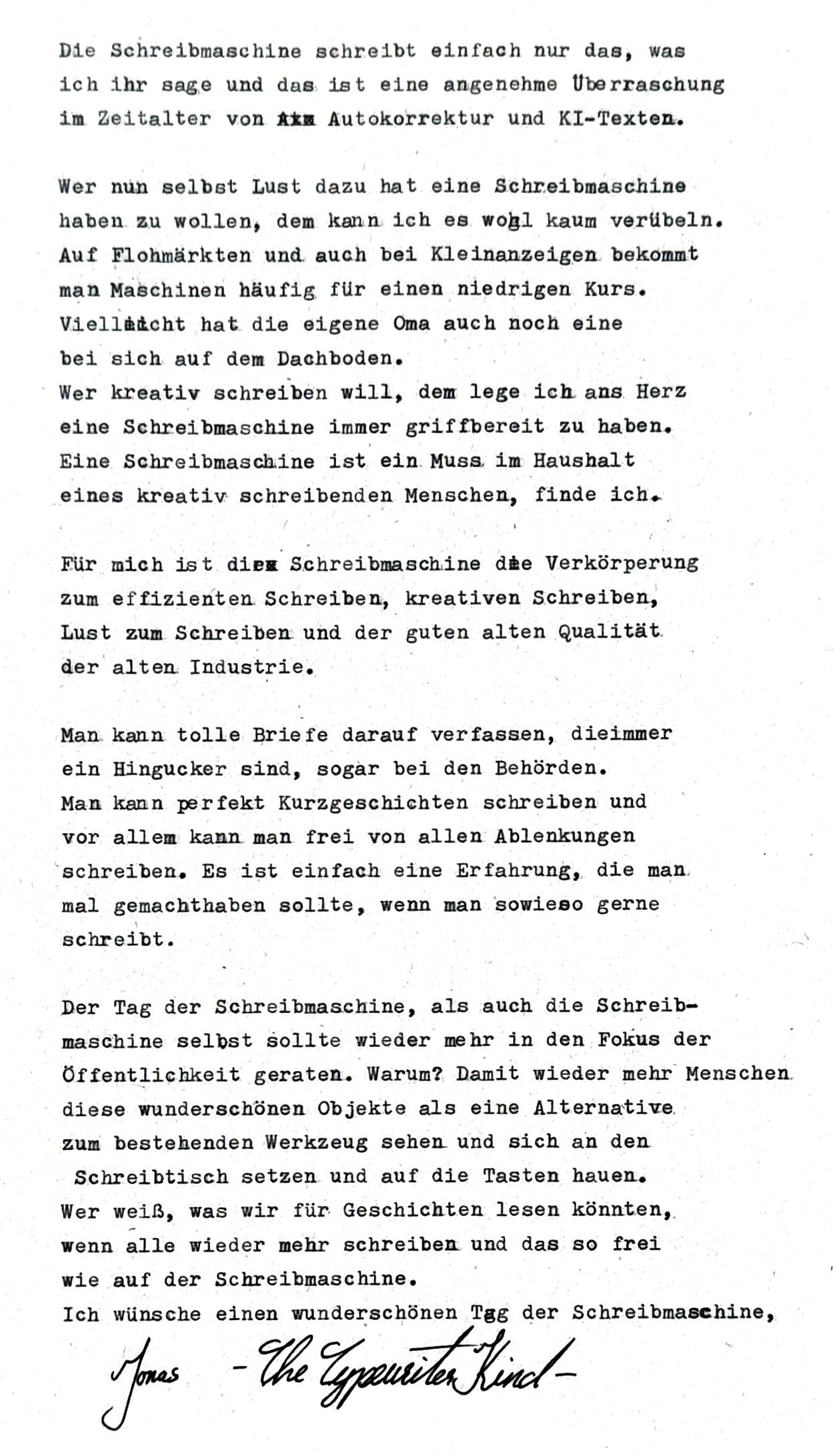 Schreibmaschine Text 3